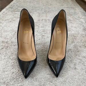 Christian Louboutin So Kate 120mm Black Patent Leather Heels